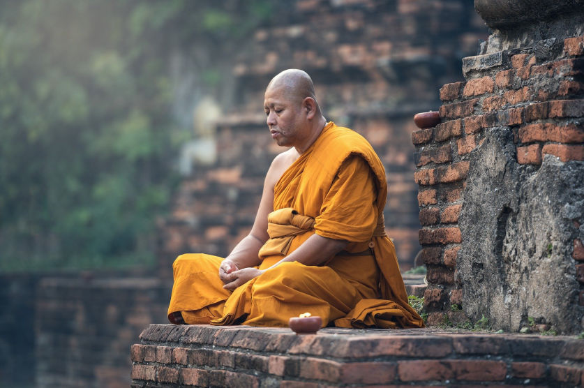 monk meditating
